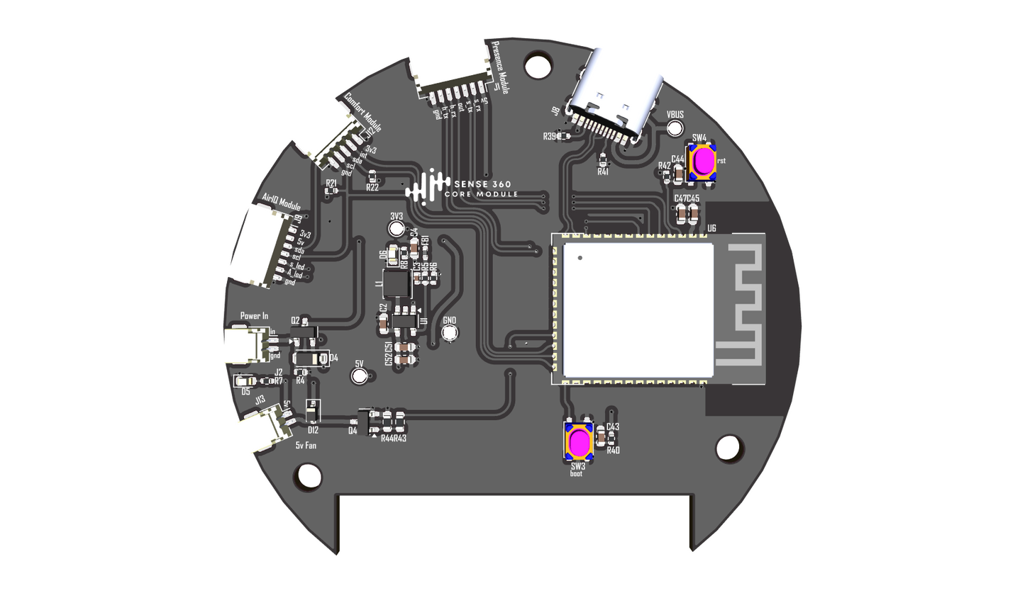 *Sense360 Core Board - Ceiling Version - Modular ESP32-S3 Controller